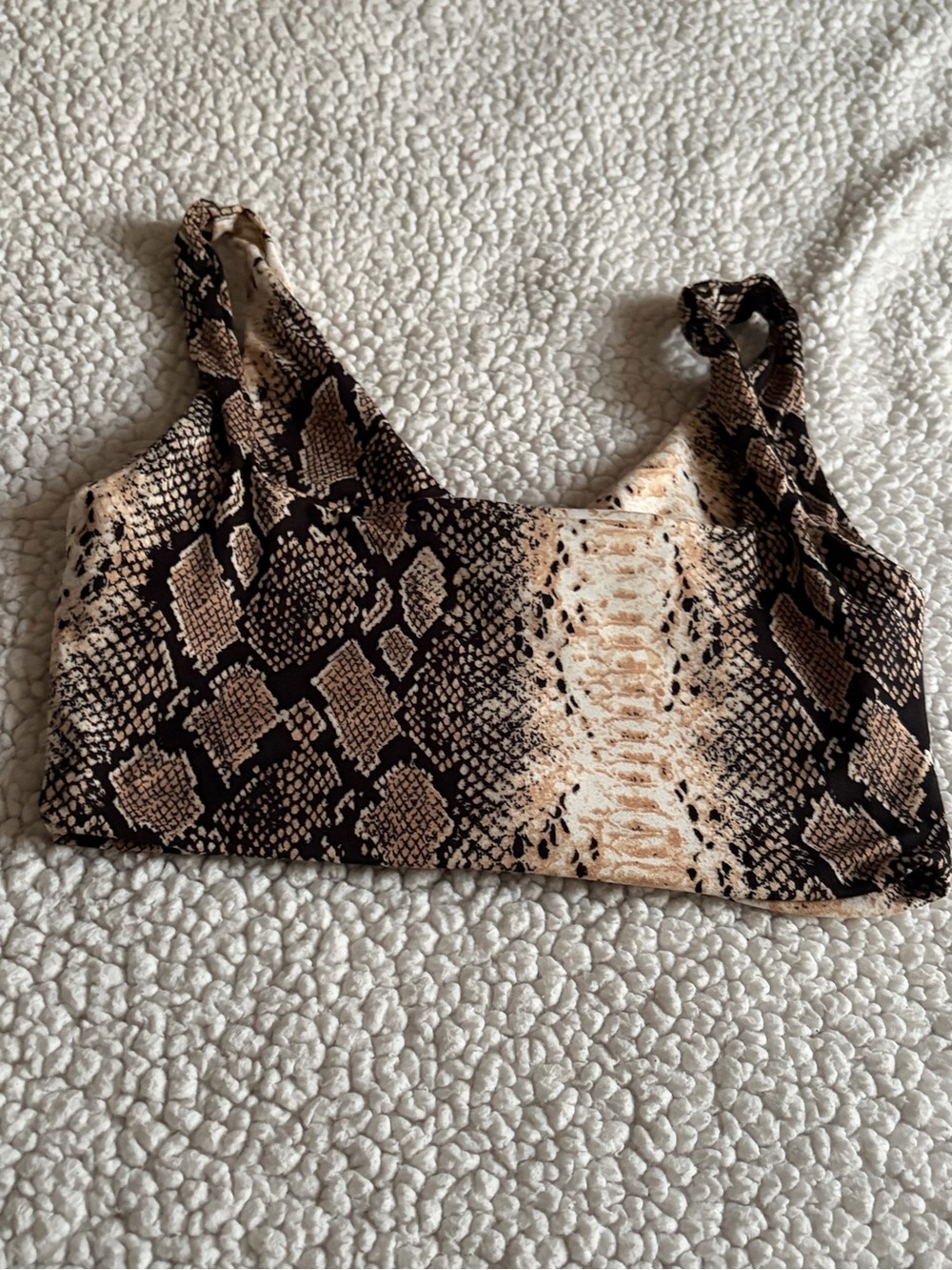 Fashion Nova Snake Print Flare Pant Set-Size Small - Picture 6 of 6